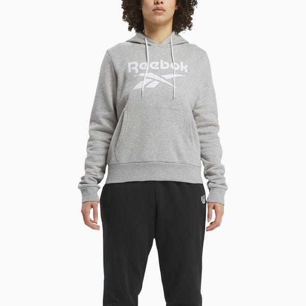 Bluza damska Reebok Identity Big Logo Fleece. Szare bluzy Reebok, bez wzorów, bez kaptura. Za 179,99 zł.