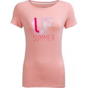 T-shirt damski TSD611 - pudrowy koral - Outhorn. T-shirty marki Outhorn. W wyprzedaży za 24,99 zł.