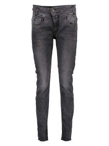 Herrlicher Dżinsy - Slim fit - w kolorze antracytowym rozmiar: W25/L32. Czarne jeansy Herrlicher, z aplikacjami, ze skóry. Za 100,99 zł.