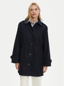 Tommy Hilfiger Parka Essential WW0WW43742 Granatowy Regular Fit. Niebieskie płaszcze TOMMY HILFIGER, bez wzorów, z bawełny, bez kaptura. Za 649,99 zł.