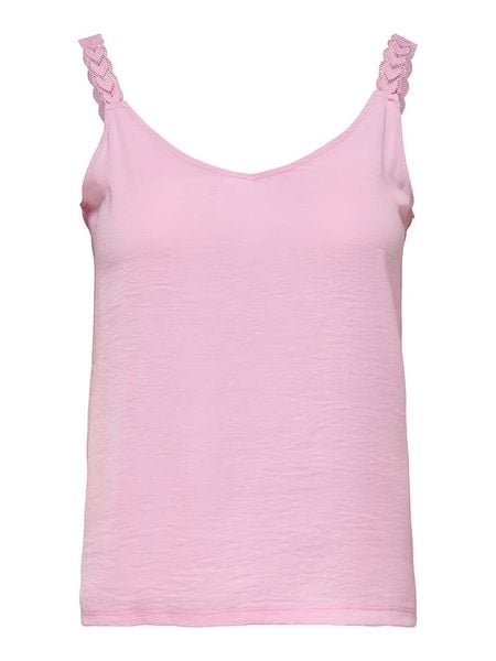 ONLY Top "Tilde" w kolorze jasnoróżowym rozmiar: XS. Różowe topy ONLY, xs, bez wzorów, z bawełny, bez kołnierzyka, bez ramiączek. Za 52,17 zł.