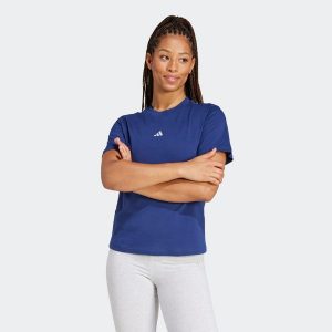 Koszulka damska ADIDAS Gym & Pilates. Szare bluzki ADIDAS, s, bez wzorów, z bawełny, klasyczne, bez kołnierzyka, bez ramiączek. W wyprzedaży za 79,99 zł.