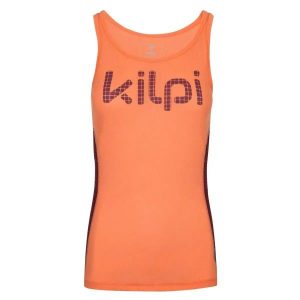 Damski tank top Kilpi Slinky. Brązowe topy Kilpi, bez wzorów, z materiału, sportowe, bez kołnierzyka, bez ramiączek. Za 70,90 zł.