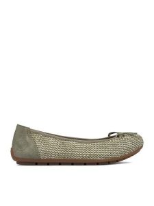 Rieker Baleriny CEO-43850-52 Zielony. Zielone balerinki Rieker, bez wzorów, z materiału, bez obcasa, bez zapięcia. Za 289,99 zł.