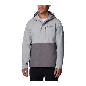 Kurtka przeciwdeszczowa Columbia Hikebound II Jacket. Szare kurtki Columbia, bez wzorów, bez kaptura. Za 524,99 zł.
