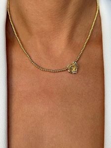 Les Favorites Pozłacany naszyjnik z elementem ozdobnym - dł. 40 cm rozmiar: onesize. Żółte naszyjniki Les Favorites, pozłacane. Za 304,99 zł.