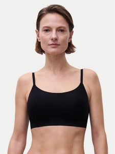 Chantelle Biustonosz top Soft Stretch C16A20 Czarny. Czarne topy Chantelle, s, bez wzorów, z syntetyku, bez kołnierzyka, bez ramiączek. Za 189,99 zł.