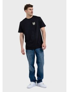 OLDSKULL Koszulka w kolorze czarnym rozmiar: M. Czarne bluzki OLDSKULL, m, bez wzorów, z bawełny, bez kołnierzyka, bez ramiączek. Za 105,38 zł.