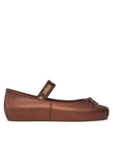 Melissa Baleriny Melissa Sophie Ad 35701 Brązowy. Brązowe balerinki Melissa, bez wzorów, z tworzywa sztucznego, bez obcasa, bez zapięcia. Za 349,99 zł.