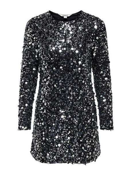 ONLY Sukienka koktajlowa Anika 15358384 Czarny Loose Fit. Czarne kombinezony ONLY, m, bez wzorów, z syntetyku, wizytowe, bez kołnierzyka, bez ramiączek. Za 229,99 zł.