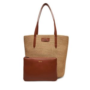 Torebka BOSS. Brązowe torebki klasyczne Boss, bez wzorów, bez dodatków. Za 636,99 zł.