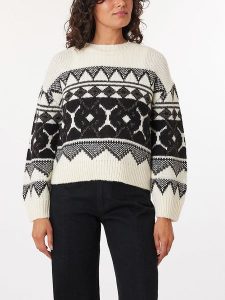 Scotch & Soda Sweter w kolorze kremowo-czarnym rozmiar: S. Brązowe swetry oversize Scotch & Soda, s, bez wzorów, z wełny, bez ramiączek. Za 149,31 zł.