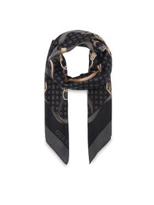 Guess Chusta AW5679 POL03 Czarny. Czarne apaszki i chusty Guess, z aplikacjami, z poliesteru. Za 154,99 zł.