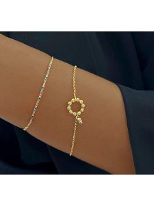 DI GIORGIO Pozłacana bransoletka z elementami ozdobnymi rozmiar: onesize. Żółte bransoletki DI GIORGIO, z cyrkonią, pozłacane. Za 96,45 zł.