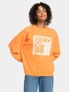 Roxy Bluza Take Yourplaceb Otlr ERJFT04745 Pomarańczowy Regular Fit. Brązowe bluzy Roxy, m, bez wzorów, z bawełny, bez kaptura. Za 159,99 zł.