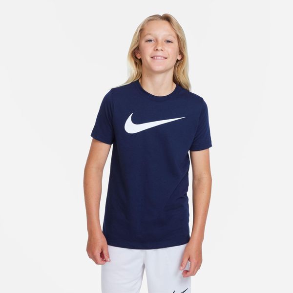 Koszulka z krótkim rękawem Nike CW6941 451 Granatowy. Czarne bluzki Nike, bez wzorów, sportowe, bez kołnierzyka, bez ramiączek. Za 178,99 zł.