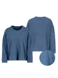 Sublevel Sweter w kolorze niebieskim rozmiar: S/M. Niebieskie swetry oversize Sublevel, m, bez wzorów, bez ramiączek. Za 65,85 zł.