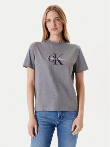 Calvin Klein Jeans T-Shirt Hero Classic LV047B865G Szary Regular Fit. Szare t-shirty Calvin Klein Jeans, s, bez wzorów, z bawełny, bez kołnierzyka, bez ramiączek. Za 159,99 zł.