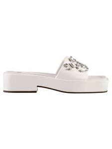 Högl Skórzane klapki "Teresa" w kolorze białym rozmiar: 39. Białe klapki HÖGL, bez wzorów, z otwartym noskiem, bez obcasa. Za 242,95 zł.