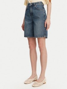 Marella Szorty jeansowe Short 2513141024 Niebieski Relaxed Fit. Niebieskie szorty Marella, bez wzorów, z bawełny. Za 399,99 zł.