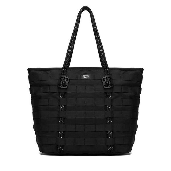 Torebka Reebok. Czarne shopper bag Reebok, bez wzorów, bez dodatków. Za 149,99 zł.