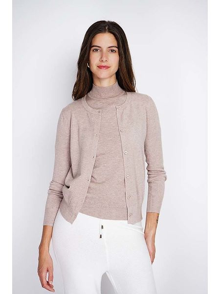 William de Faye 2-częściowy zestaw w kolorze beżowym rozmiar: 42. Brązowe golfy William de Faye, bez wzorów, z kaszmiru. Za 173,99 zł.