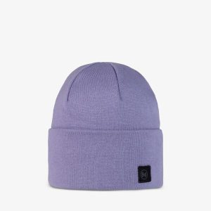 Czapka BUFF KNITTED BEANIE NIELS. Fioletowe czapki Buff, bez wzorów, z dzianiny, retro. Za 89,99 zł.