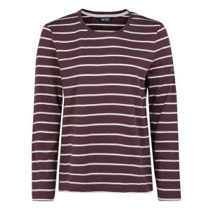 T-shirt Damski Paski Z Długim Rękawem Federica II. Brązowe t-shirty Regatta, s, bez wzorów, bez kołnierzyka, bez ramiączek. Za 49,99 zł.