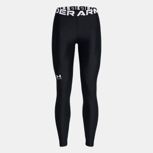 Legginsy treningowe damskie UNDER ARMOUR szybkoschnące termoaktywne. Czarne legginsy Under Armour, bez wzorów. Za 130,88 zł.