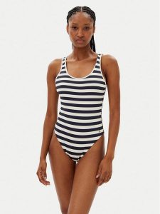 Tommy Hilfiger Strój kąpielowy UW0UW05894 Granatowy. Niebieskie stroje jednoczęściowe TOMMY HILFIGER, bez wzorów, z syntetyku. Za 269,99 zł.