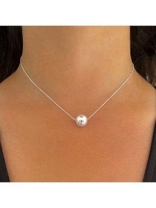 Eclat d'Argent Srebrny naszyjnik z elementem ozdobnym - dł. 40 cm rozmiar: onesize. Szare naszyjniki Eclat d'Argent, srebrne. Za 152,99 zł.