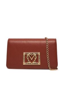 LOVE MOSCHINO Torebka JC5602PP1NLI0312 Brązowy. Brązowe torebki wieczorowe LOVE MOSCHINO, bez wzorów, ze skóry, bez dodatków. Za 449,99 zł.