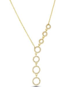 Atelier MIU Pozłacany naszyjnik z elementami ozdobnymi - dł. 50 cm rozmiar: onesize. Żółte naszyjniki Atelier MIU, z cyrkonią, pozłacane. Za 30,99 zł.