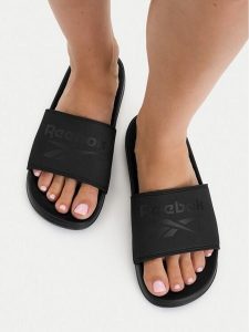 Reebok Klapki CEO-SS25-3C069-1 Czarny. Czarne klapki Reebok, bez wzorów, z syntetyku, bez obcasa. Za 89,99 zł.