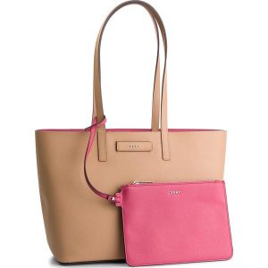 Torebka DKNY - Brayden Md Rvrsbl Tote R83AZ757 Latte/Pink LAW. Shopper bag marki DKNY. Za 769,00 zł.