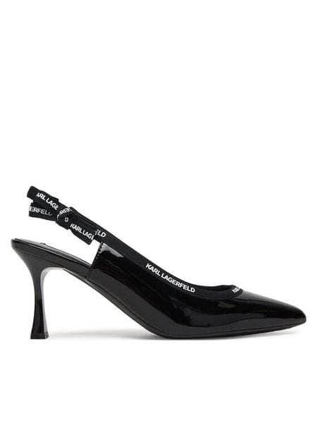 KARL LAGERFELD Czółenka Sienna KL32706 Czarny. Czarne czółenka KARL LAGERFELD, bez wzorów, ze skóry, bez obcasa, bez zapięcia. Za 502,99 zł.