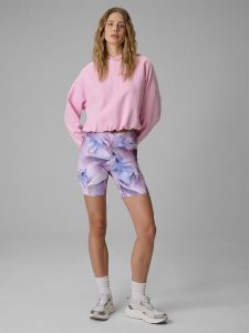 4F Legginsy krótkie dzianinowe damskie - multikolor XL. Legginsy 4f, bez wzorów, z dzianiny, z podwyższonym stanem, krótkie. Za 79,99 zł.