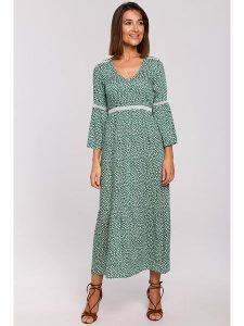 Stylove Sukienka w kolorze zielonym rozmiar: L. Zielone sukienki Stylove, l, bez wzorów, z koronki, bez kołnierzyka, bez ramiączek, maxi. Za 192,79 zł.