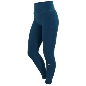 Legginsy damskie bezszwowe. Niebieskie legginsy GUGGEN MOUNTAIN, bez wzorów, z elastanu. W wyprzedaży za 197,76 zł.