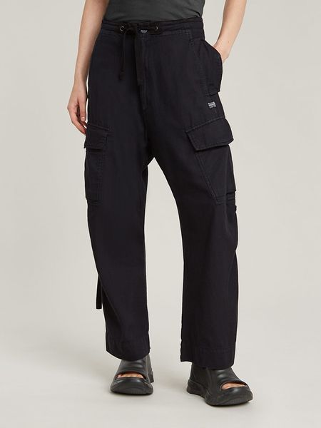 G-Star Bojówki w kolorze czarnym rozmiar: W25/L30. Czarne spodnie z wysokim stanem G-Star, bez wzorów, z bawełny, z podwyższonym stanem. Za 191,88 zł.