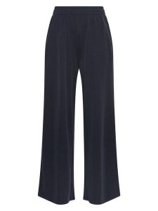 MOSS COPENHAGEN Spodnie "Jazlyn" w kolorze granatowym rozmiar: XS/S. Niebieskie spodnie z wysokim stanem Moss Copenhagen, bez wzorów, z materiału, z podwyższonym stanem. Za 148,61 zł.