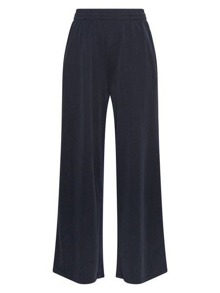 MOSS COPENHAGEN Spodnie "Jazlyn" w kolorze granatowym rozmiar: XS/S. Niebieskie spodnie z wysokim stanem Moss Copenhagen, bez wzorów, z materiału, z podwyższonym stanem. Za 143,90 zł.