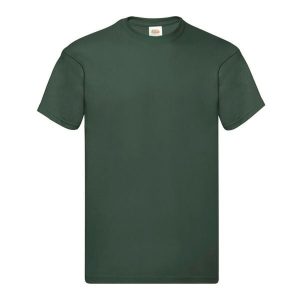 Oryginalna Bawełniana Koszulka Unisex Dla Dorosłych. Zielone bluzki FRUIT OF THE LOOM, xl, bez wzorów, z bawełny, sportowe, bez kołnierzyka, bez ramiączek. Za 32,99 zł.