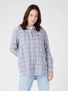 Wrangler Koszula w kolorze niebiesko-białym rozmiar: S. Niebieskie koszule Wrangler, s, bez wzorów, z bawełny, bez kołnierzyka, bez ramiączek. Za 121,99 zł.