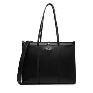 Torebka Nine West. Czarne shopper bag Nine West, bez wzorów, bez dodatków. Za 349,99 zł.