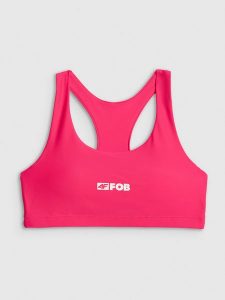 4F Góra od bikini damska - różowa XS. Czerwone bikini 4f, bez wzorów, z materiału. Za 79,99 zł.