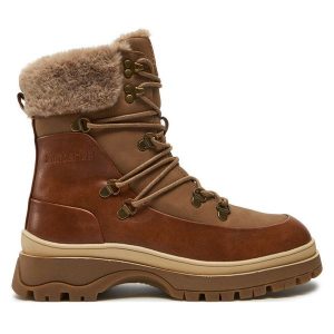 Śniegowce Kimberfeel. Brązowe buty zimowe Kimberfeel, bez obcasa, bez zapięcia. Za 679,99 zł.
