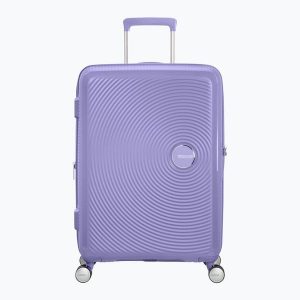 Walizka podróżna American Tourister Soundbox 8. Fioletowe walizki AMERICAN TOURISTER, bez wzorów. Za 689,99 zł.