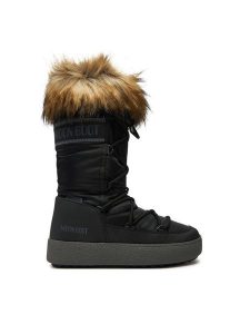 Moon Boot Śniegowce Ltrack Monaco Wp 80D2450190 Czarny. Czarne buty zimowe Moon Boot, ze skóry, bez obcasa, bez zapięcia. Za 739,99 zł.