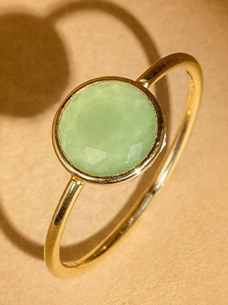 DIAMANTA Złoty pierścionek "Aliyan" z jadeitem rozmiar: 54. Żółte pierścionki DIAMANTA, z jadeitem, złote. Za 610,62 zł.